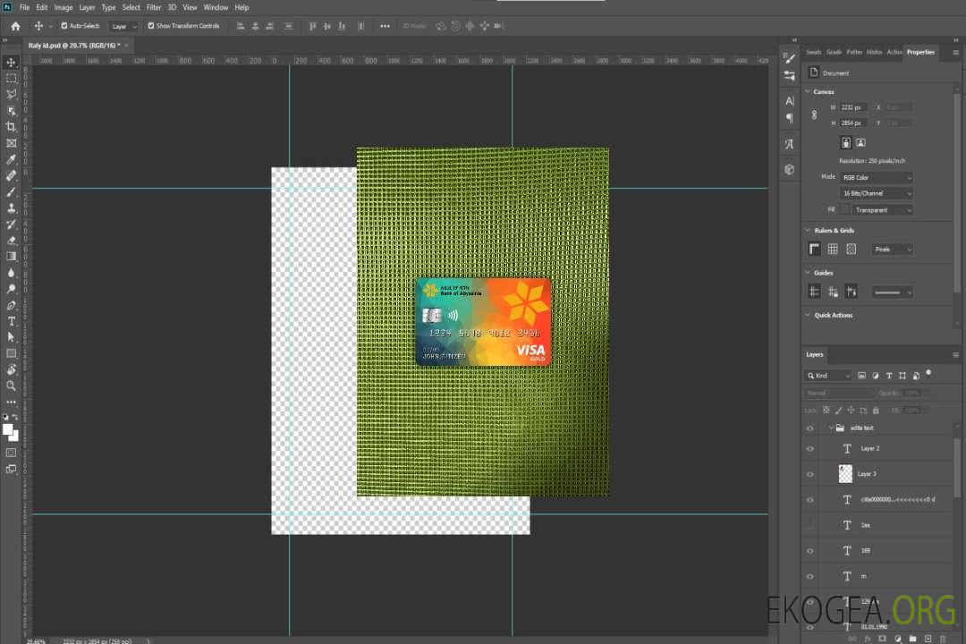 Banque d'Ethiopie d'Abyssinie carte visa bancaire avant photolook template Banque d'Ethiopie d'Abyssinie carte visa bancaire avant photolook template